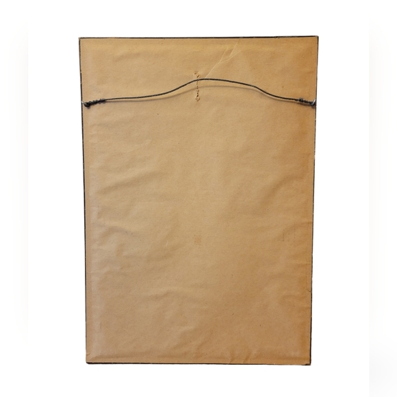 Vintage Butterfly Wing Indigenous African Tribal Framed Hanging Art 12.5" × 18" - Picture 3 of 5